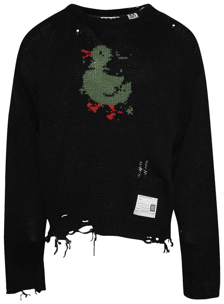 Maison Mihara Yasuhiro Duck Knit Pullover Black