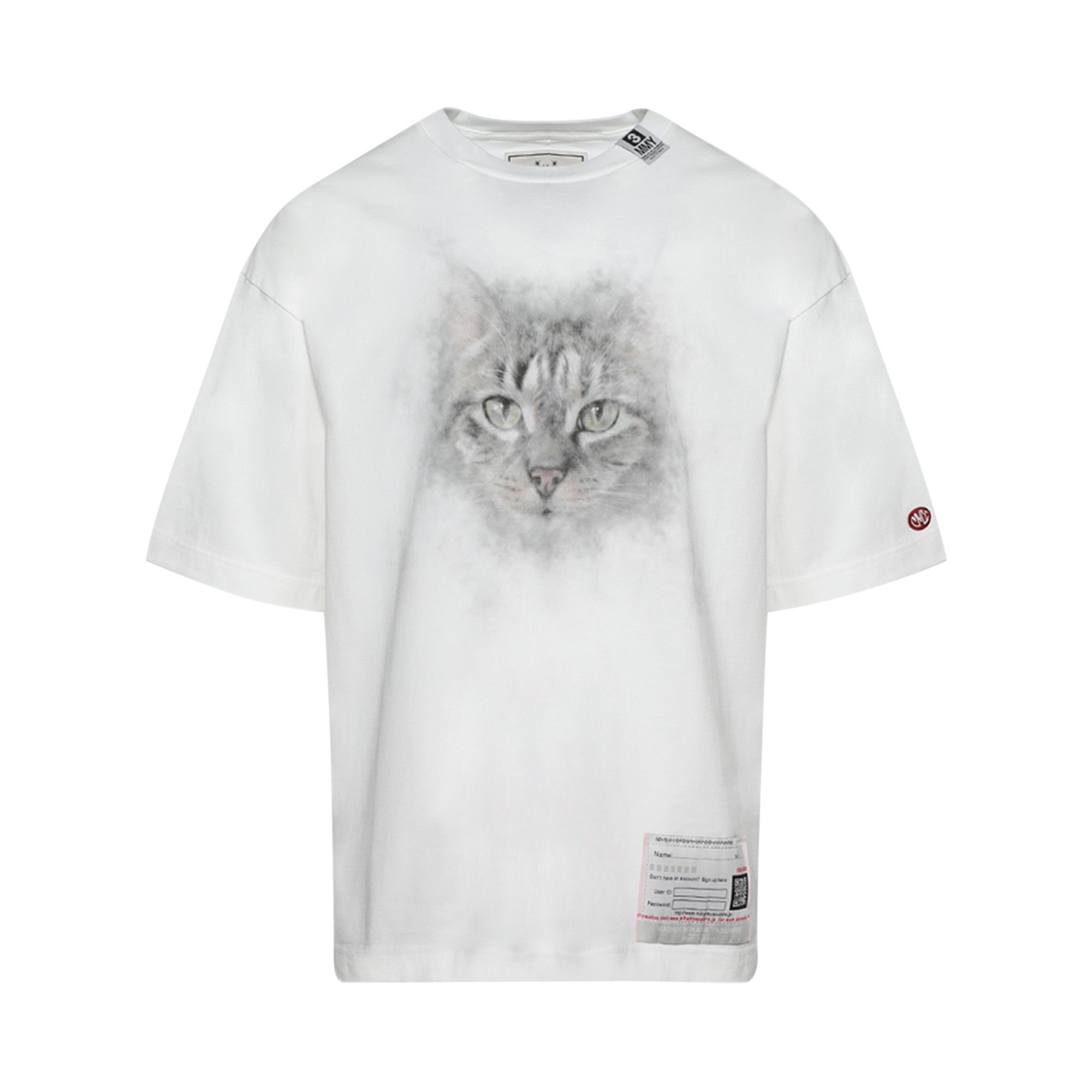 MIHARA YASUHIRO｜ (A13TS632 WHITE) Buy Maison Mihara Yasuhiro Cat Printed Tee 'White
