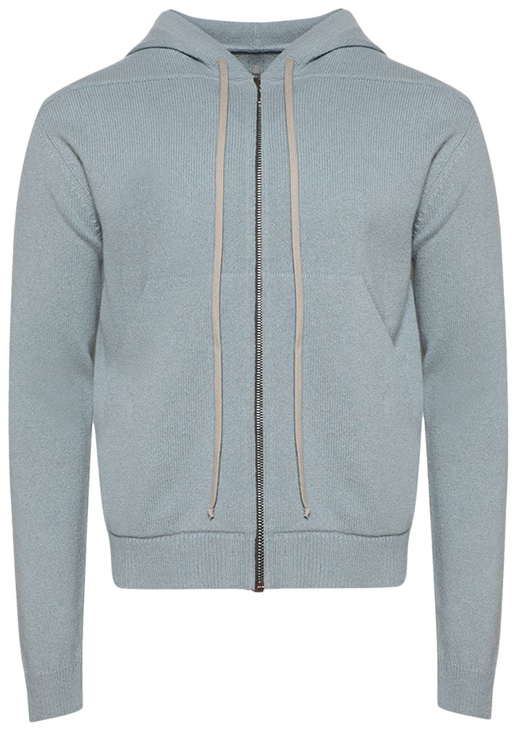 Rick Owens Zipped Hoodie Pale Blue