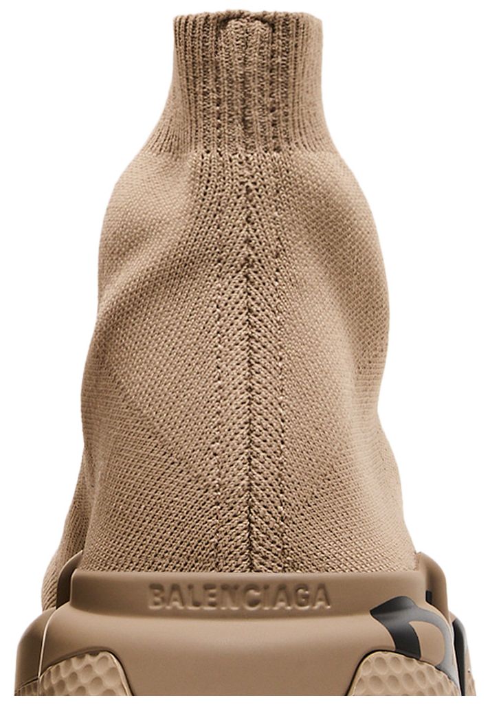 Balenciaga Speed Sneaker Midsole Graffiti   Dark Beige