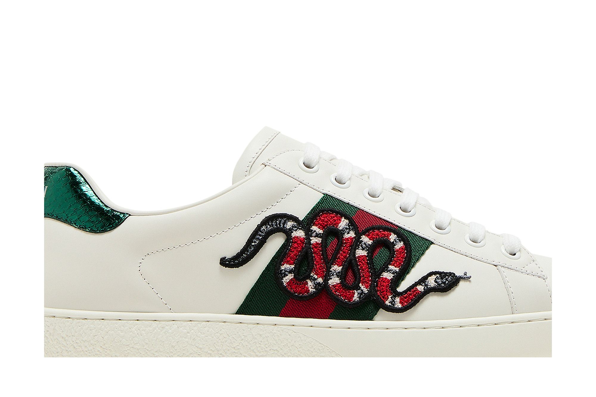 Buy Gucci Ace Embroidered Snake 456230 02JP0 9064 GOAT