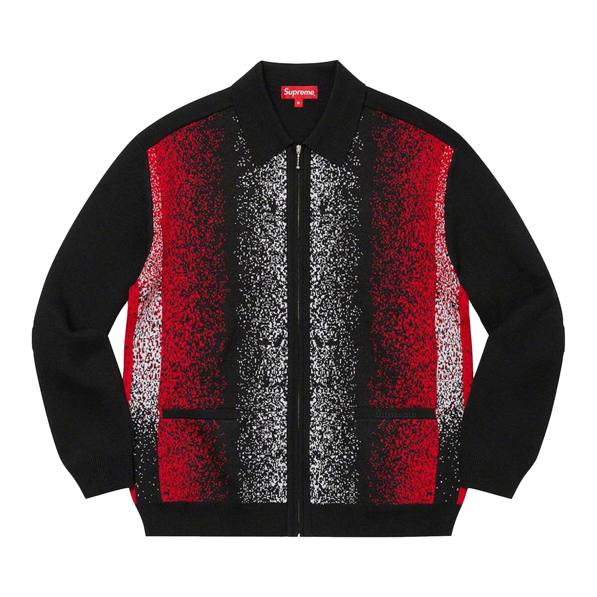 ブランド通販 Buy Supreme Gradient Stripe Zip Up Cardigan 'Black トップス