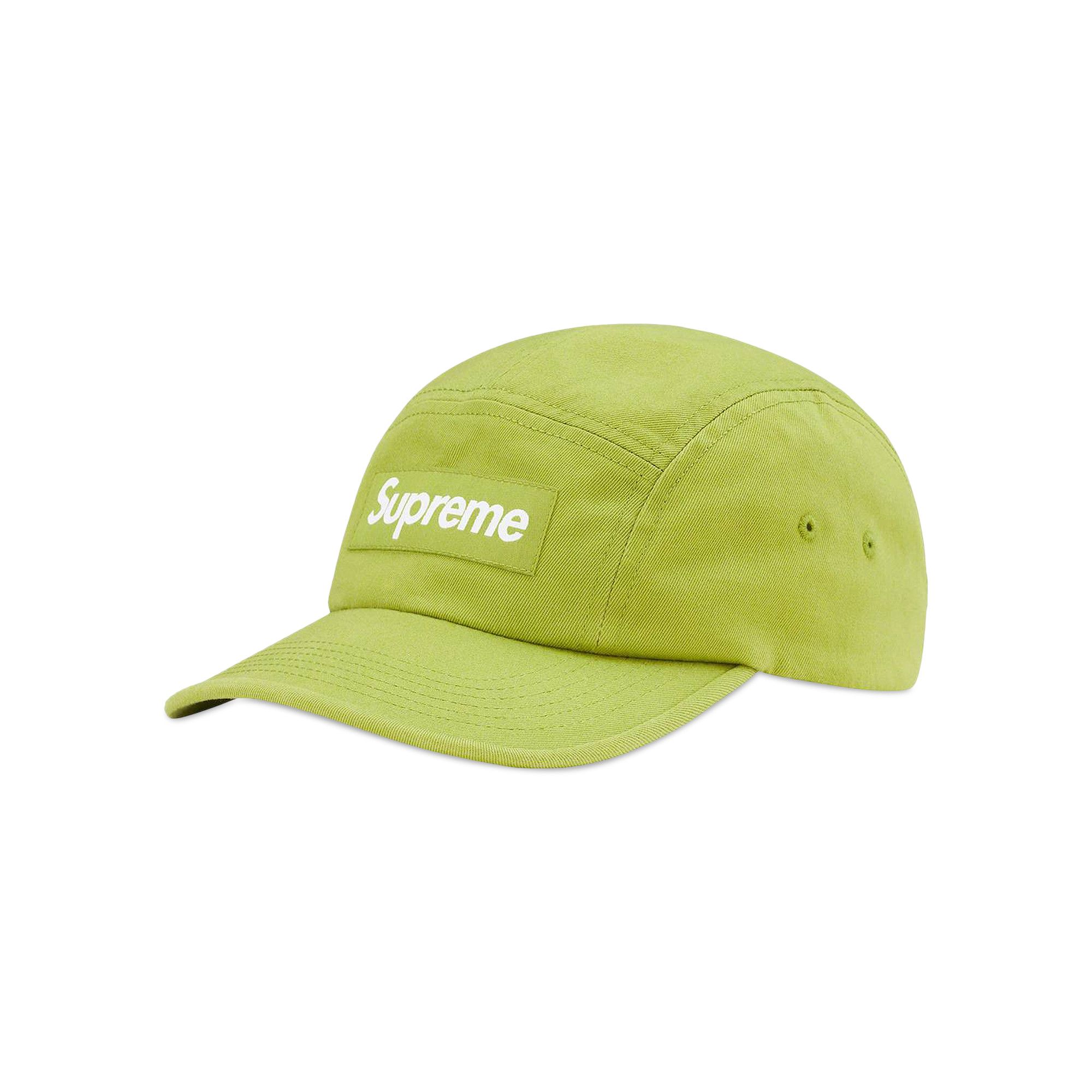 Buy Supreme Washed Chino Twill Camp Cap Dark Lime SS22H106 DARK LIME GOAT