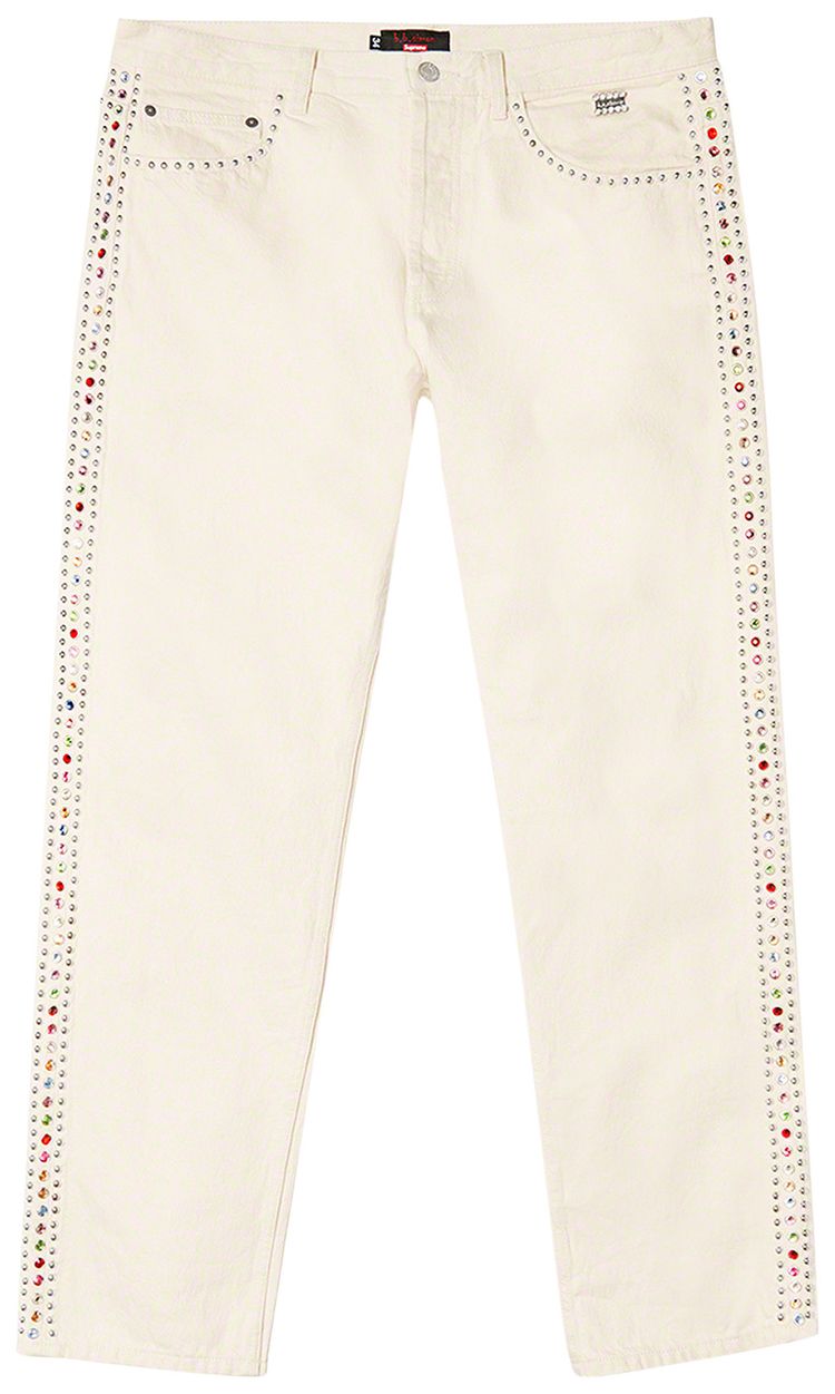 Supreme x BB Simon Studded Regular Jean Natural