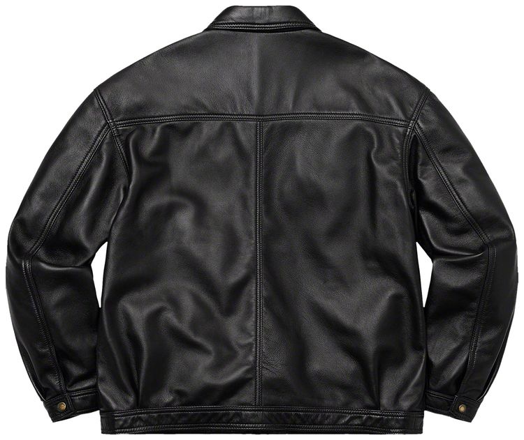 Supreme x Schott Leather Work Jacket Black