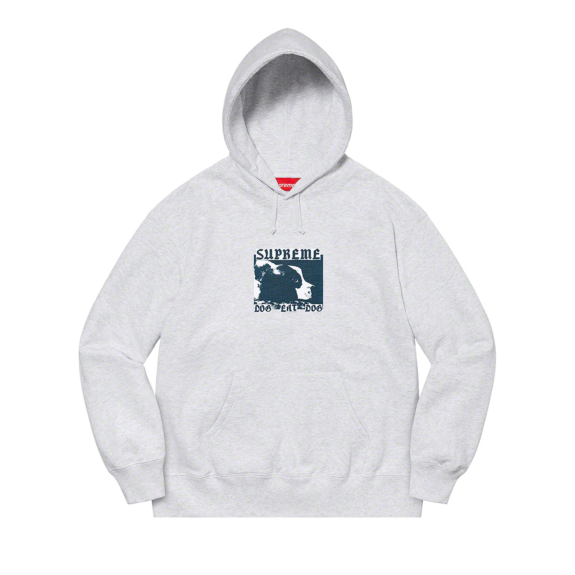 Buy Supreme Dog Eat Dog Hooded Sweatshirt 'Ash Grey' - SS22SW64