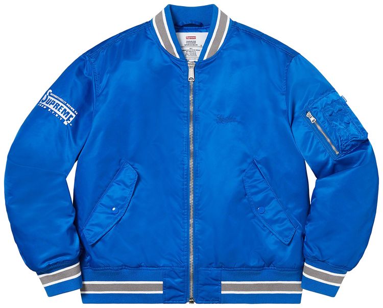 Supreme Second To None MA 1 Jacket Blue