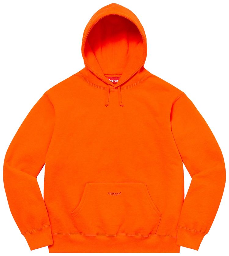 Supreme Micro Logo Hooded Sweatshirt Dark Orange