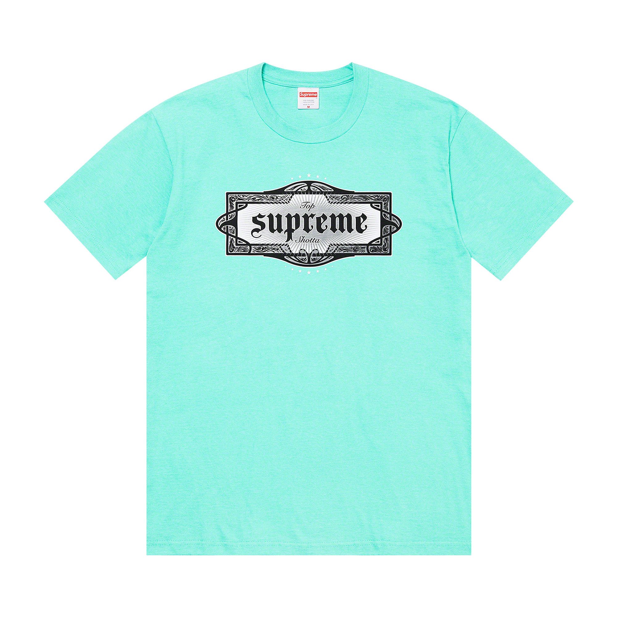 Buy Supreme Top Shotta Tee 'Teal' - SS22T65 TEAL | GOAT