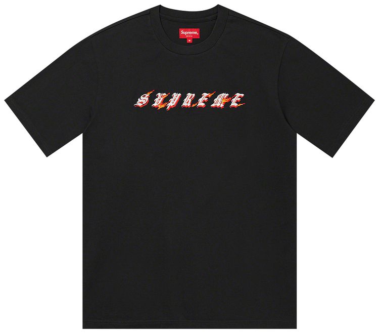 Supreme Flames Short Sleeve Top Black