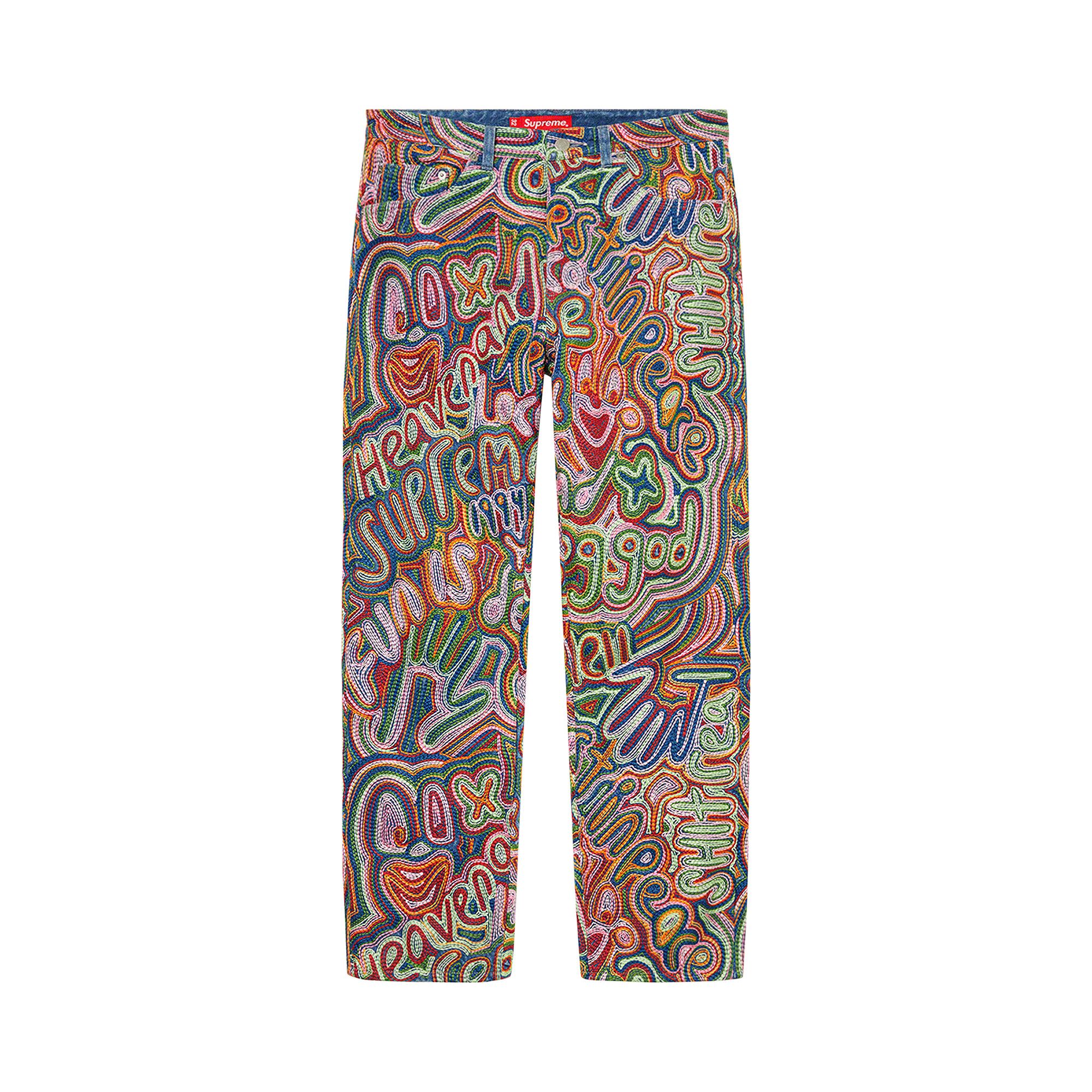 【おしゃれ】 Jean Regular Chainstitch Supreme Buy 'Multicolor' SS22P17 - パンツ