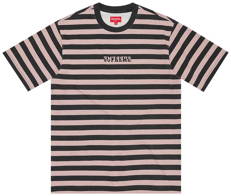 Supreme Reverse Stripe Short Sleeve Top Black