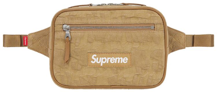 Supreme Fat Tip Jacquard Denim Waist Bag Olive