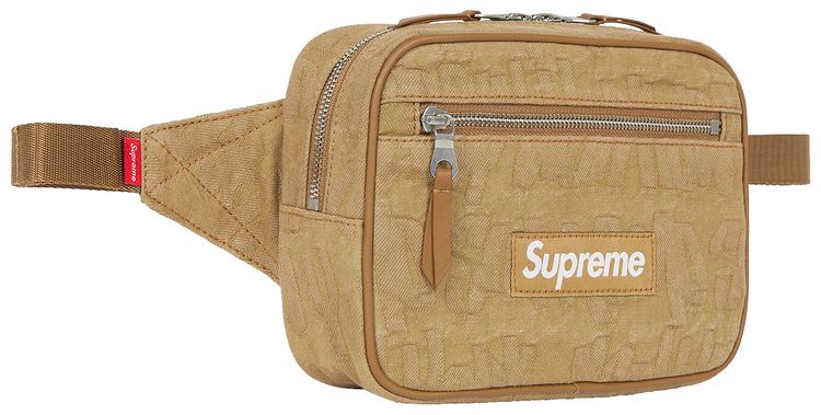 Supreme Fat Tip Jacquard Denim Waist Bag Olive