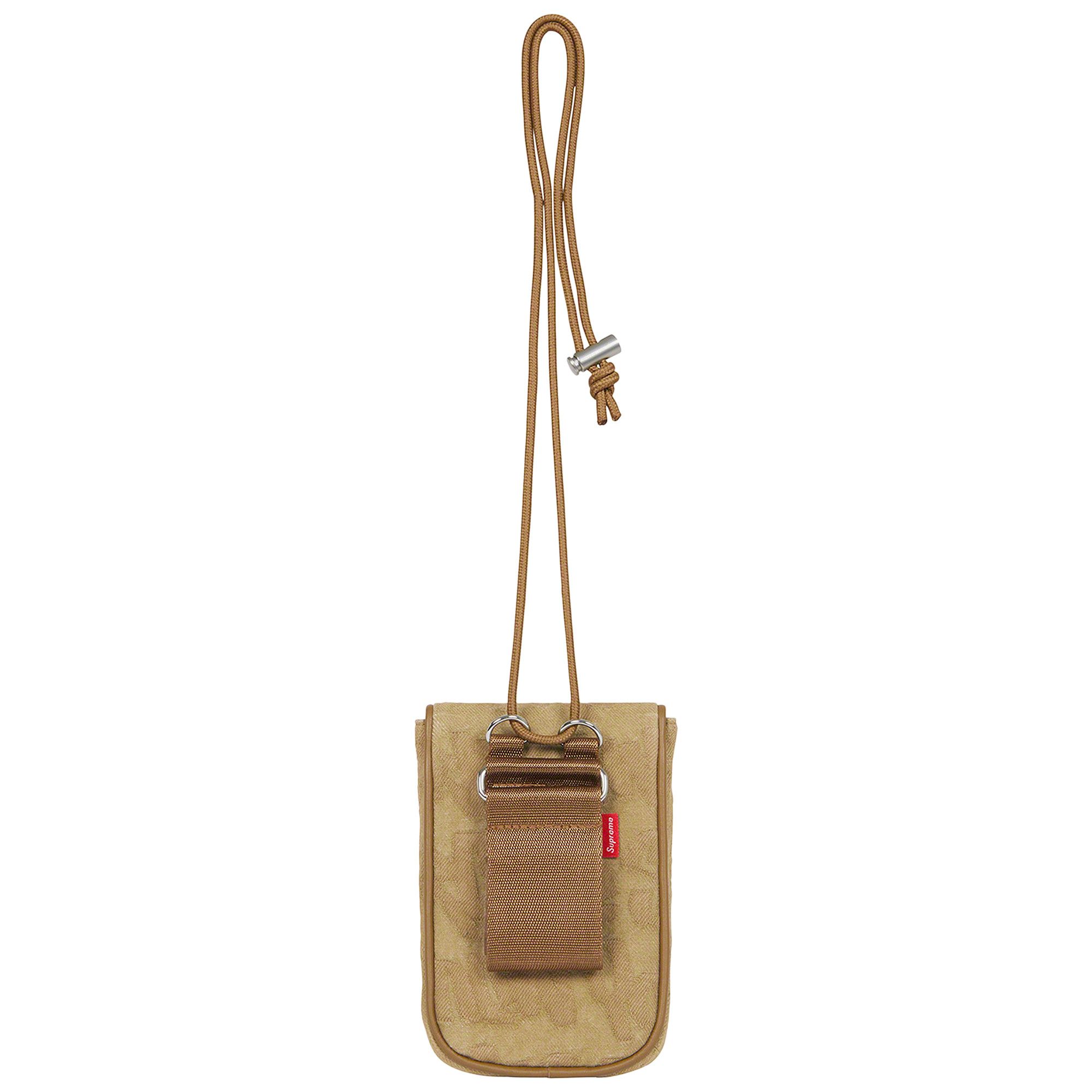 Buy Supreme Fat Tip Jacquard Denim Neck Pouch 'Olive