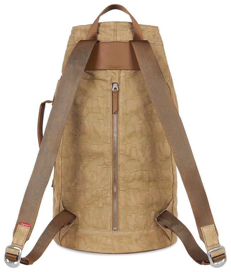 Supreme Fat Tip Jacquard Denim Backpack Olive