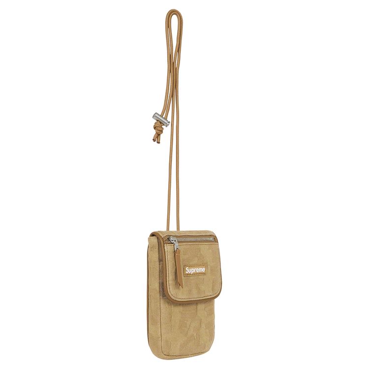 Supreme Fat Tip Jacquard Denim Neck Pouch Olive