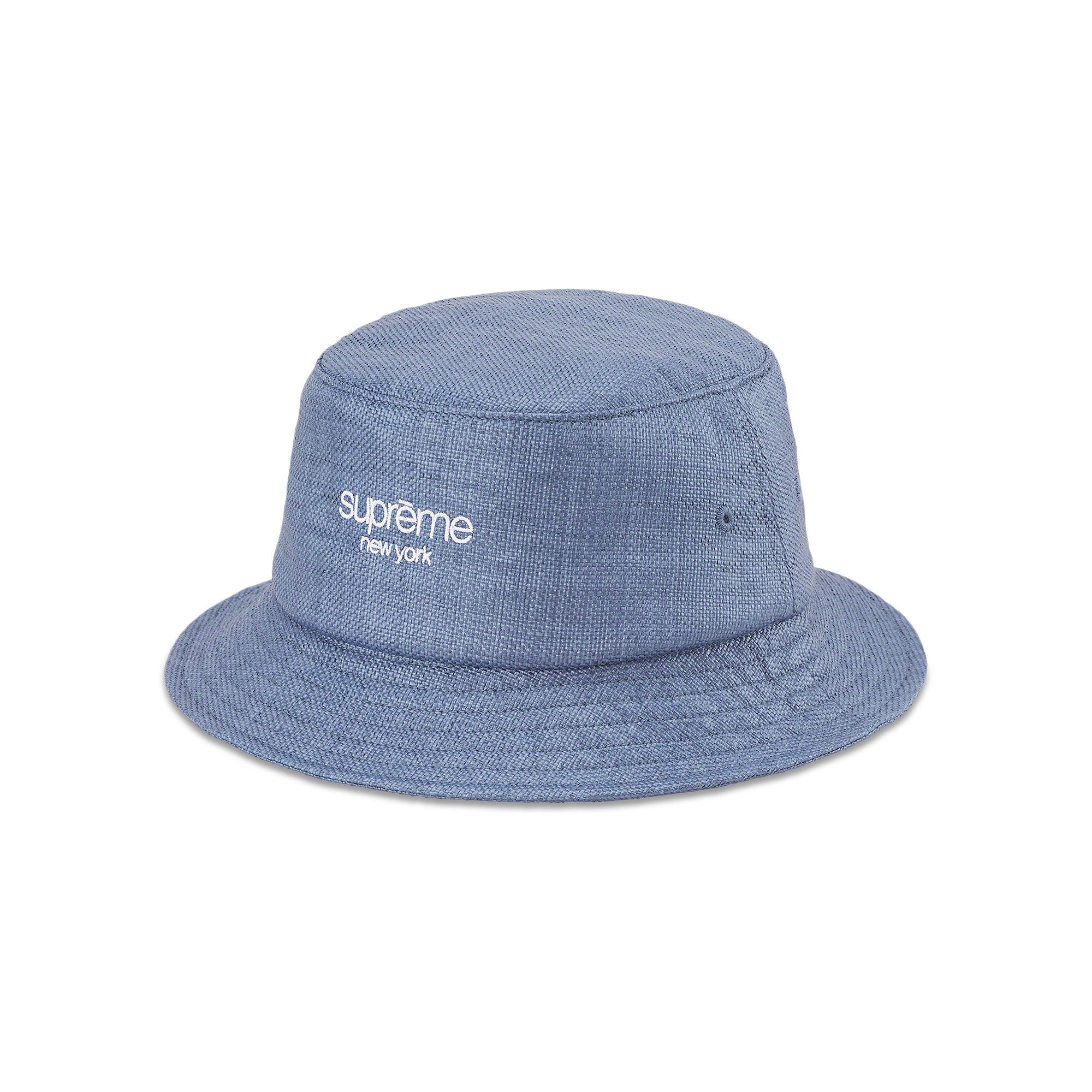 好きに SS22H72 - 'Navy' Crusher Raffia Supreme Buy NAVY GOAT | 帽子