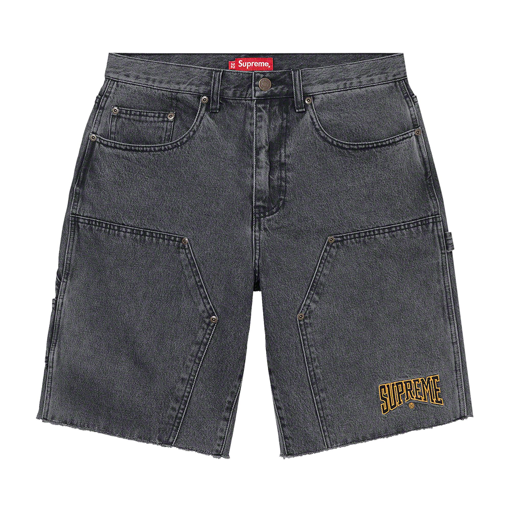 Buy Supreme Cutoff Double Knee Denim Painter Short 'Black