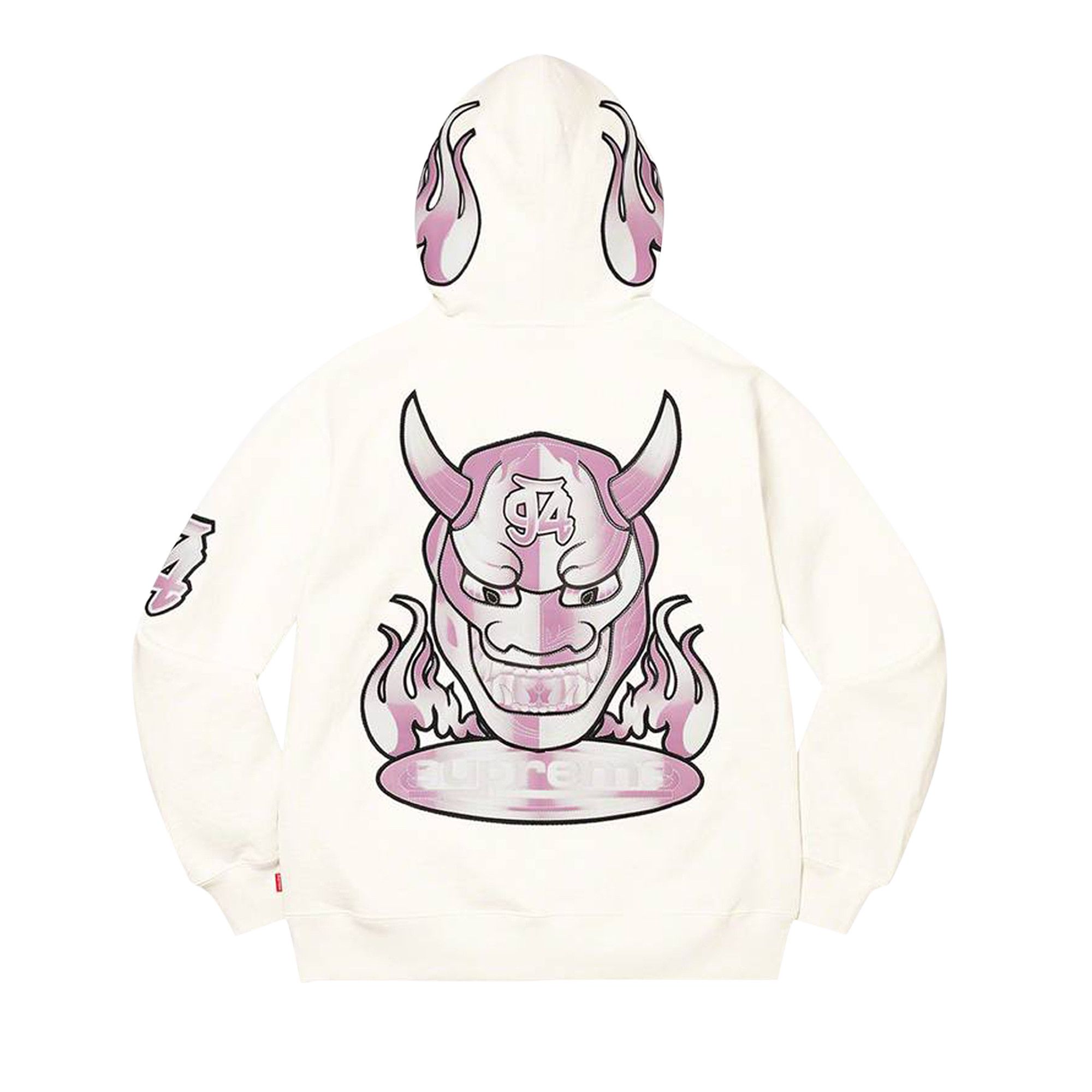 Buy Supreme Demon Zip Up Hooded Sweatshirt 'White