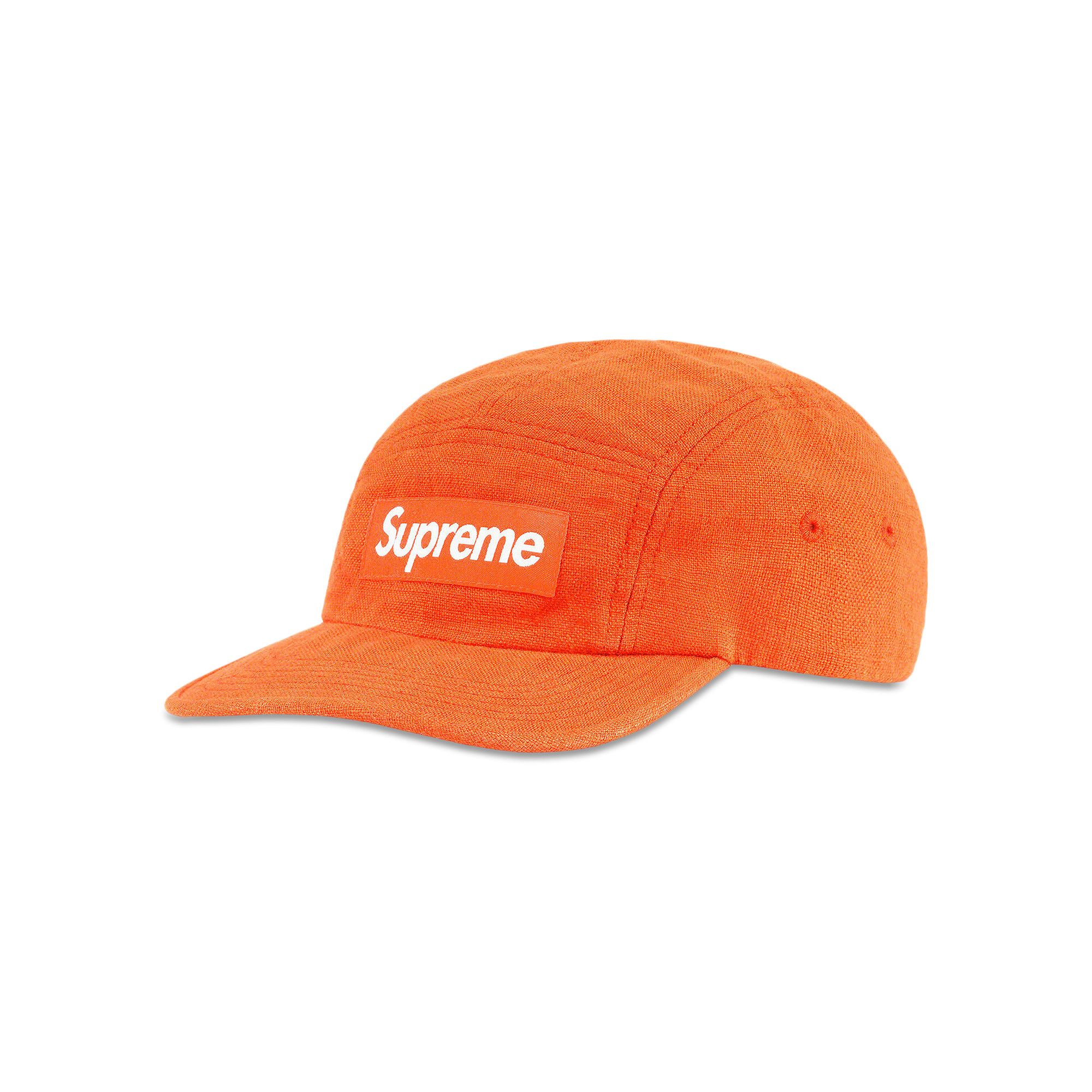 【人気商品】 Buy SS22H137 - Orange' 'Neon Cap Camp Fitted Linen Supreme 帽子