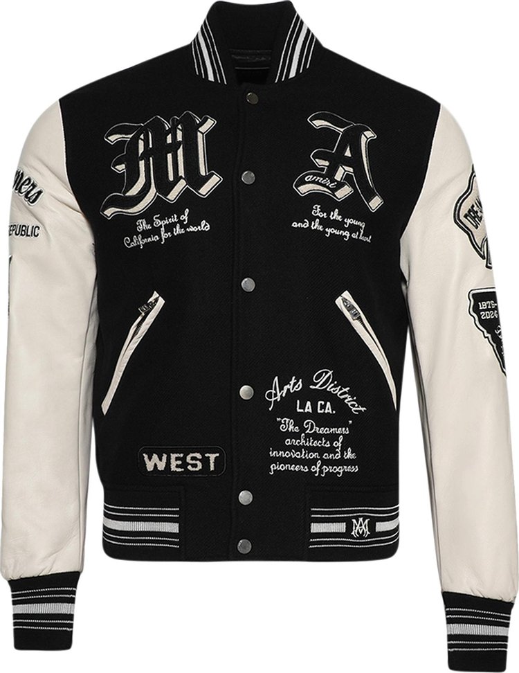 Amiri Dream Team Varsity Jacket Black