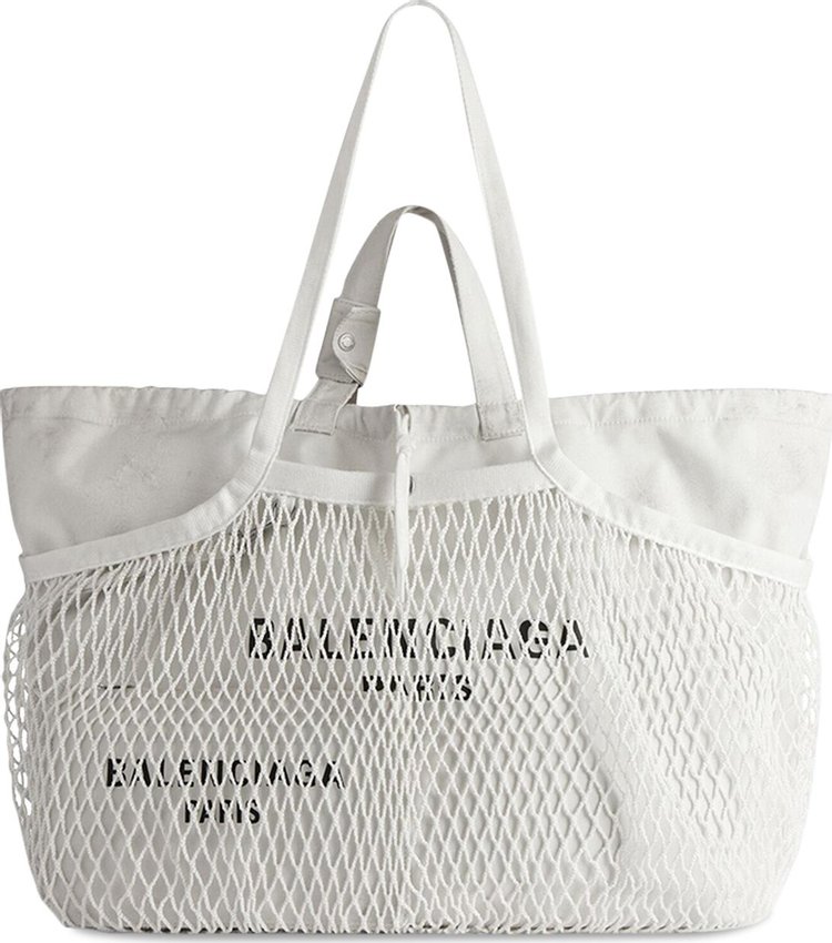 Balenciaga 247 Tote Bag WhiteBlack