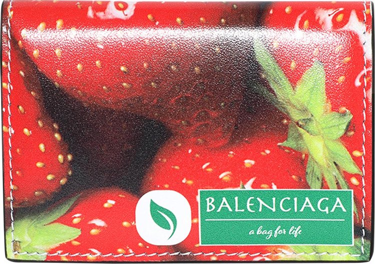 Balenciaga Antwerp Mini Wallet Strawberry