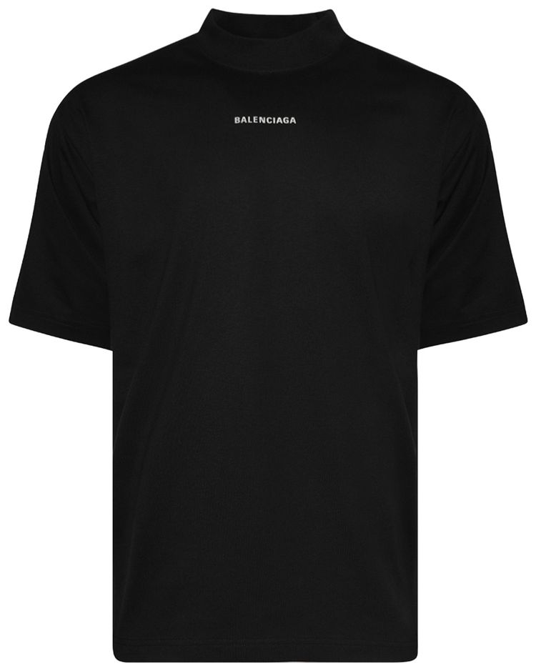 Balenciaga Logo T Shirt Faded Black