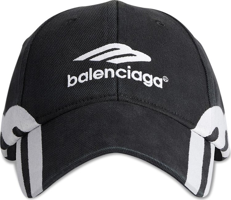 Balenciaga 3B Logo Cap Faded BlackWhite