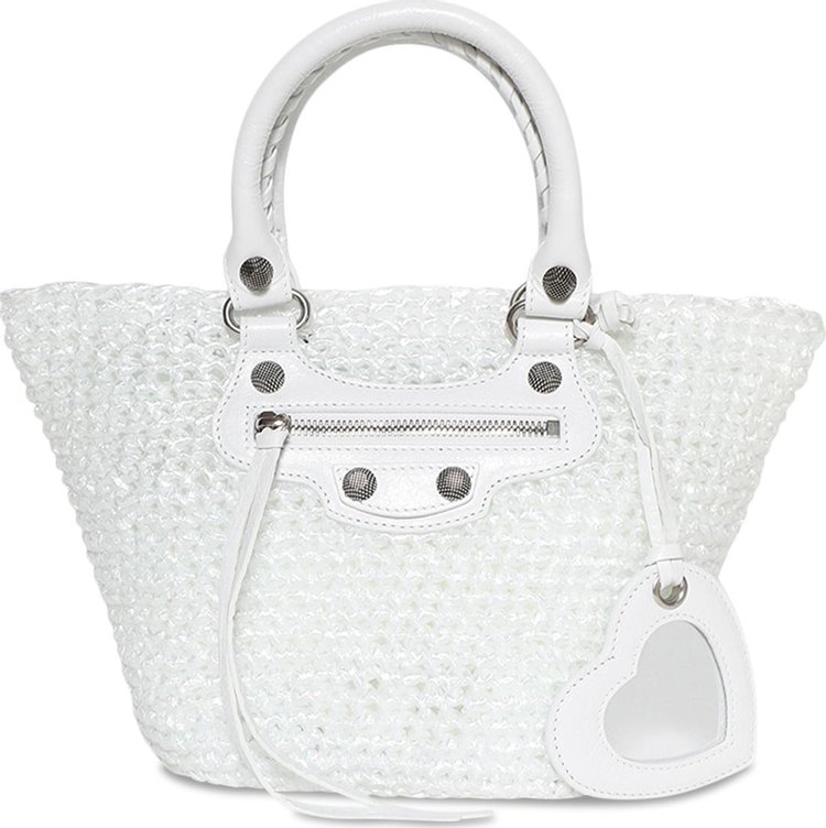 Balenciaga Le Cagole Small Panier Bag Optic White