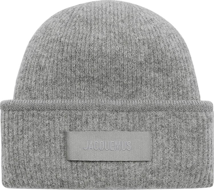 Jacquemus Le Gros Grain Beanie Dark Grey