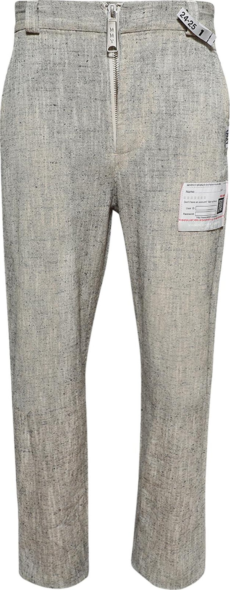 Maison Mihara Yasuhiro Amateur Sewn Slub Trousers Ivory