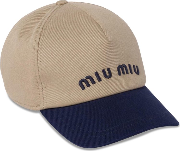 Miu Miu Drill Baseball Cap KhakiRoyal