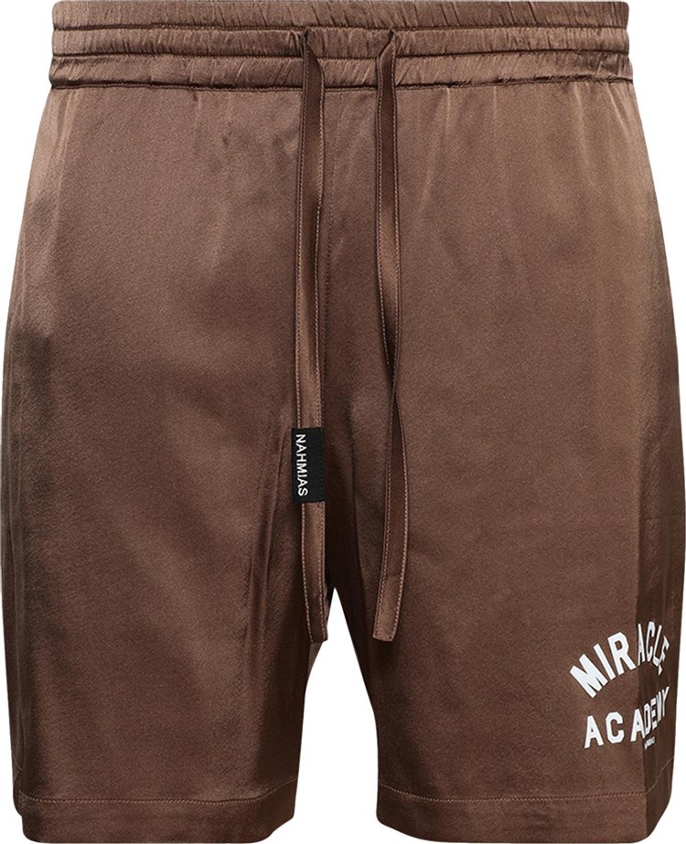 Nahmias Miracle Academy Silk Shorts Brown