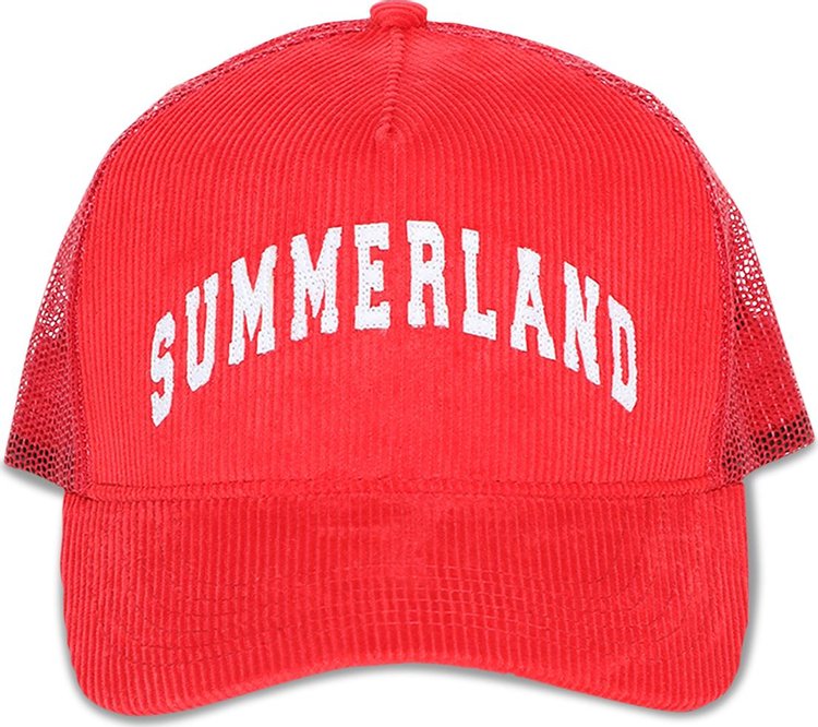 Nahmias Summerland Corduroy Trucker Hat Cherry