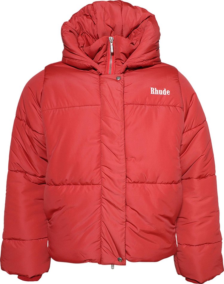 Rhude Moonlight Puffer Jacket RedWhiteBlack