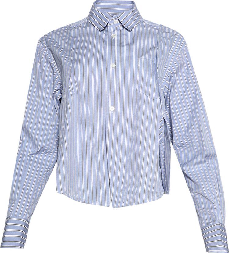 Sacai Poplin Shirt Light Blue Stripes