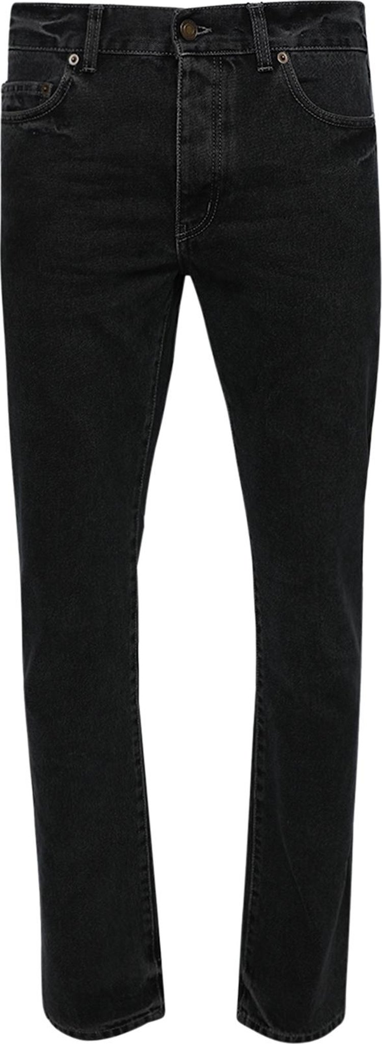 Saint Laurent Slim Fit Straight Pants Dark BlueBlack