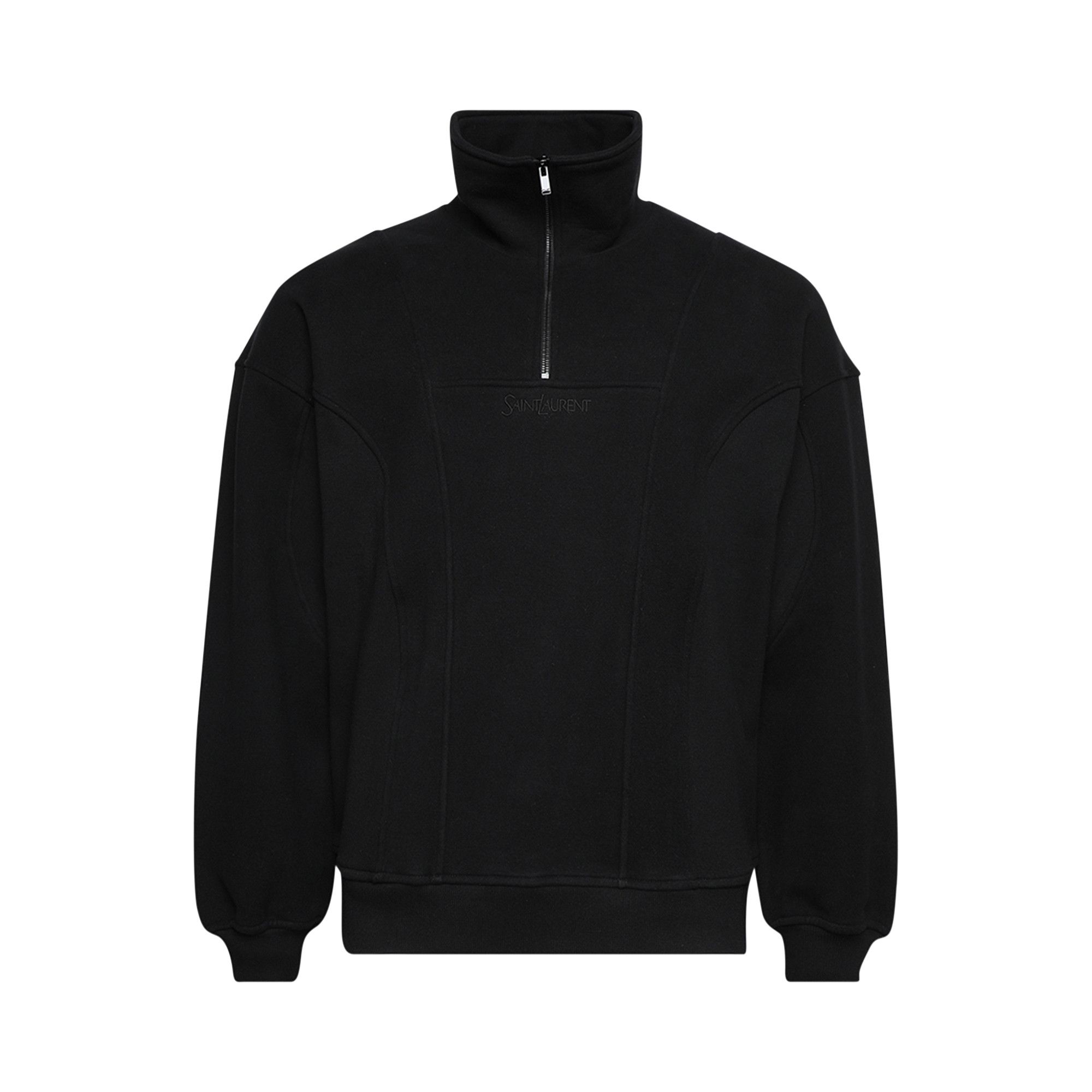 Buy Saint Laurent Half Zip Sweatshirt 'Black' - 750517 Y36SW 1000