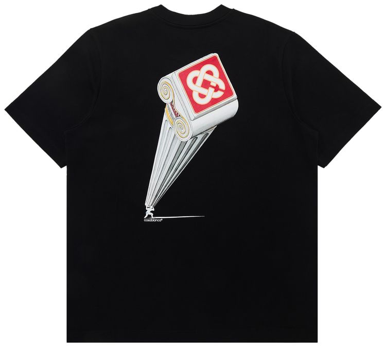 Casablanca Leaning Column Printed T Shirt Black
