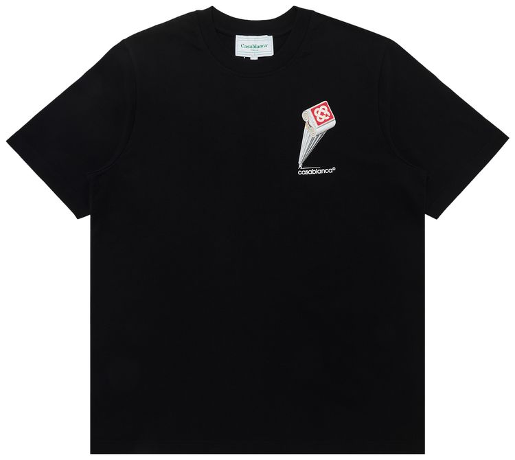 Casablanca Leaning Column Printed T Shirt Black