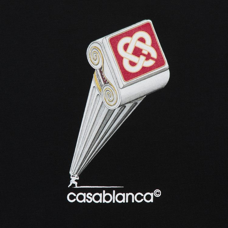 Casablanca Leaning Column Printed T Shirt Black