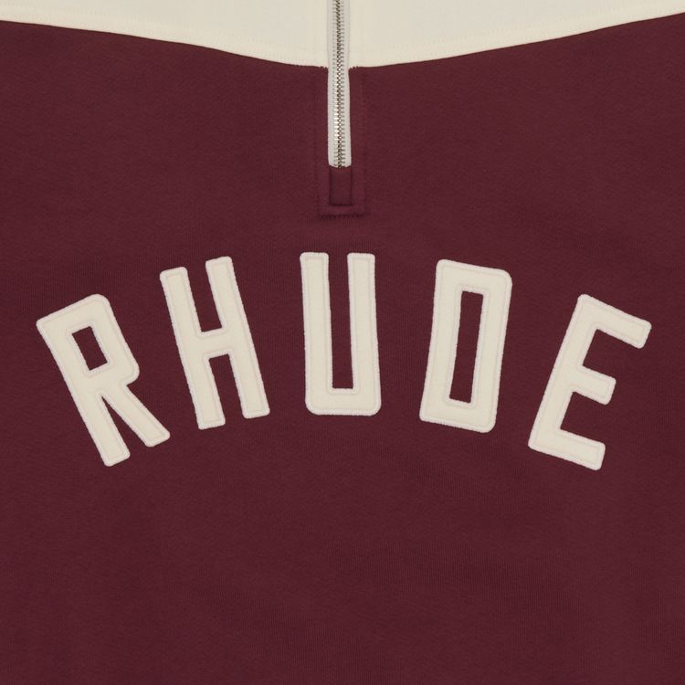 Rhude Chamonix Quarter Zip MaroonOff White