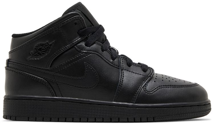 Air Jordan 1 Mid GS Triple Black 2022