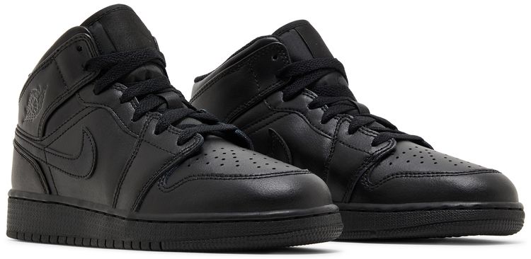 Air Jordan 1 Mid GS Triple Black 2022