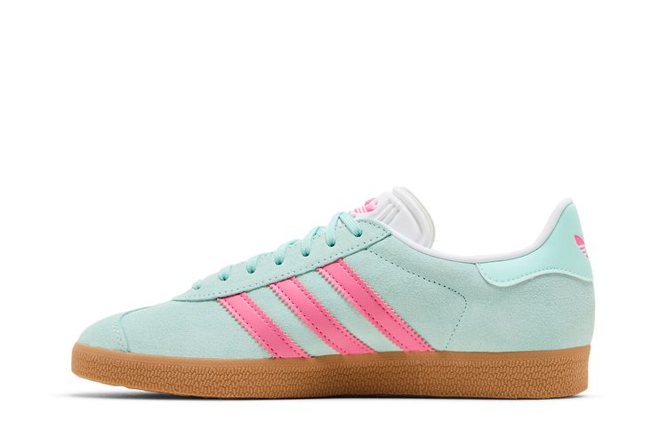 adidas gazelle silver green womens adidas Gazelle - GS