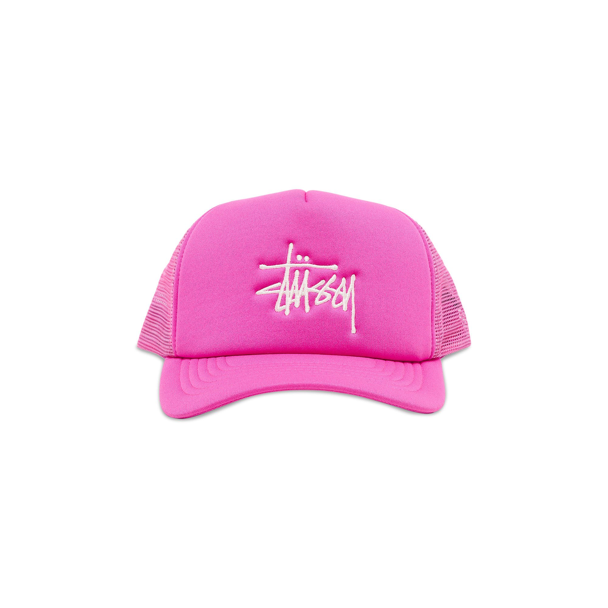 Buy Stussy Big Basic Trucker Cap Hot Pink 1311088 HOT GOAT UK