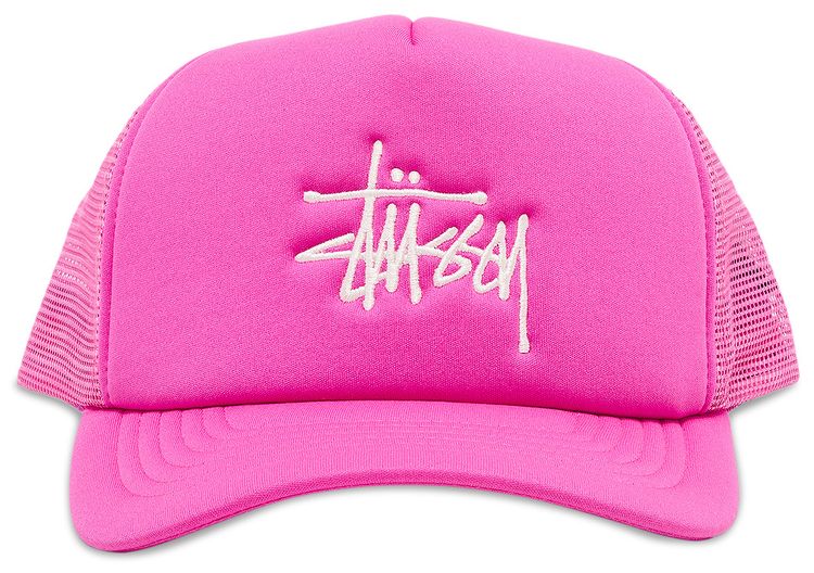 Stussy Big Basic Trucker Cap Hot Pink