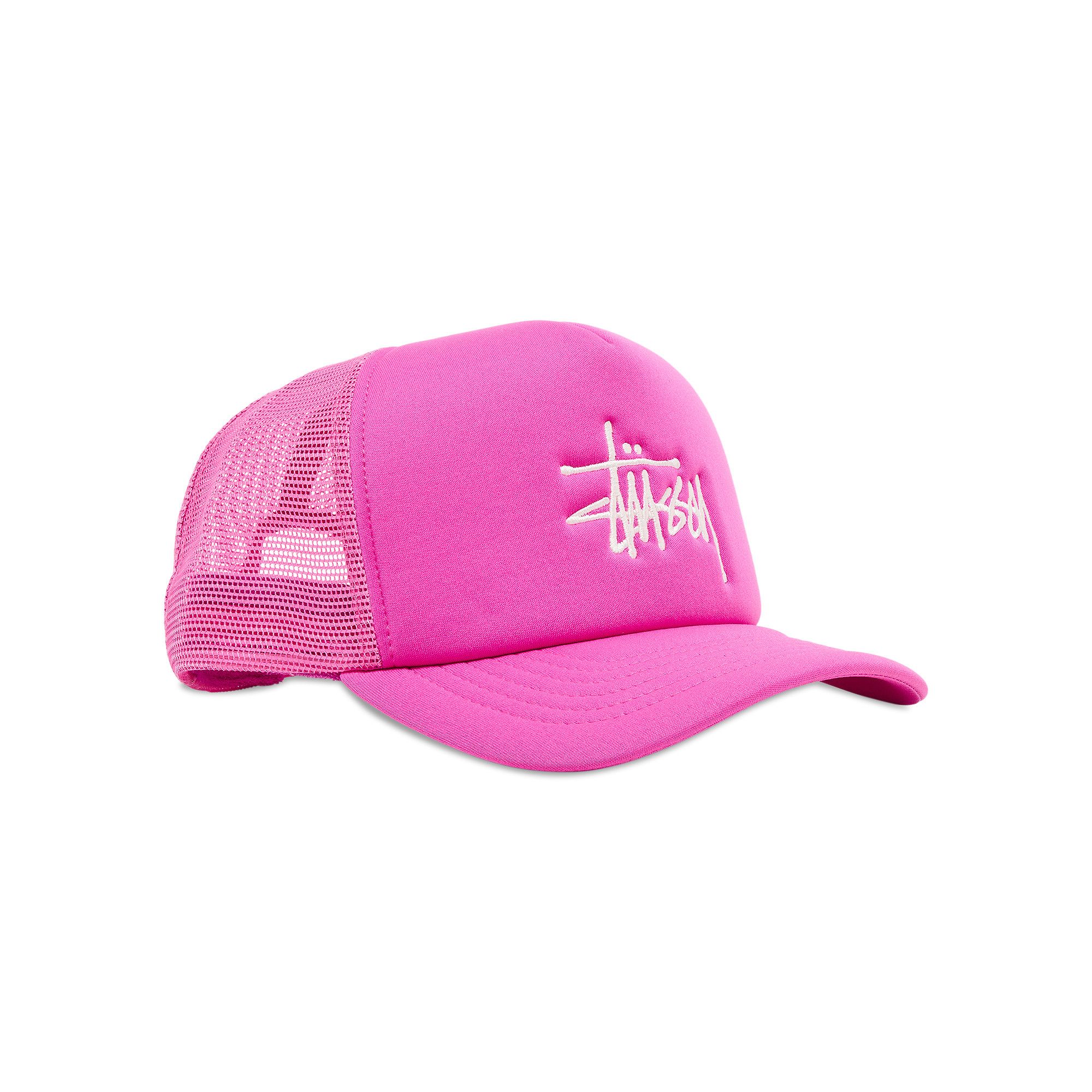 Buy Stussy Big Basic Trucker Cap Hot Pink 1311088 HOT GOAT UK